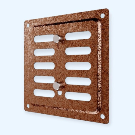 1010MER Antique copper ERA Решетка вентиляционная MER регулируемая 100x100 окраш.сталь Antique copper